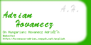 adrian hovanecz business card